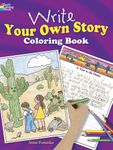 Childrens actvity book write your own story and color it in