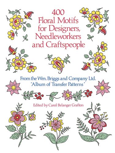 Floral motifs to color or use for craft patterns