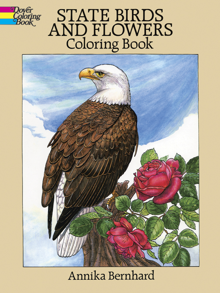 US state birds and flowers coloring book