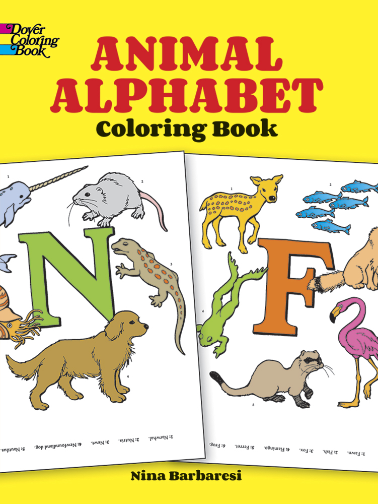 Animal alphabet coloring book