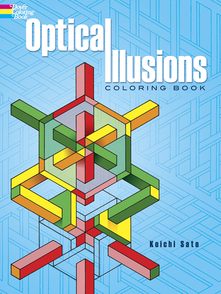 Optical illusions challenging coloring book