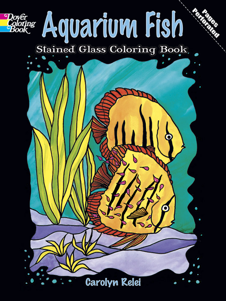 Tropical fish aquarium scenes coloring book