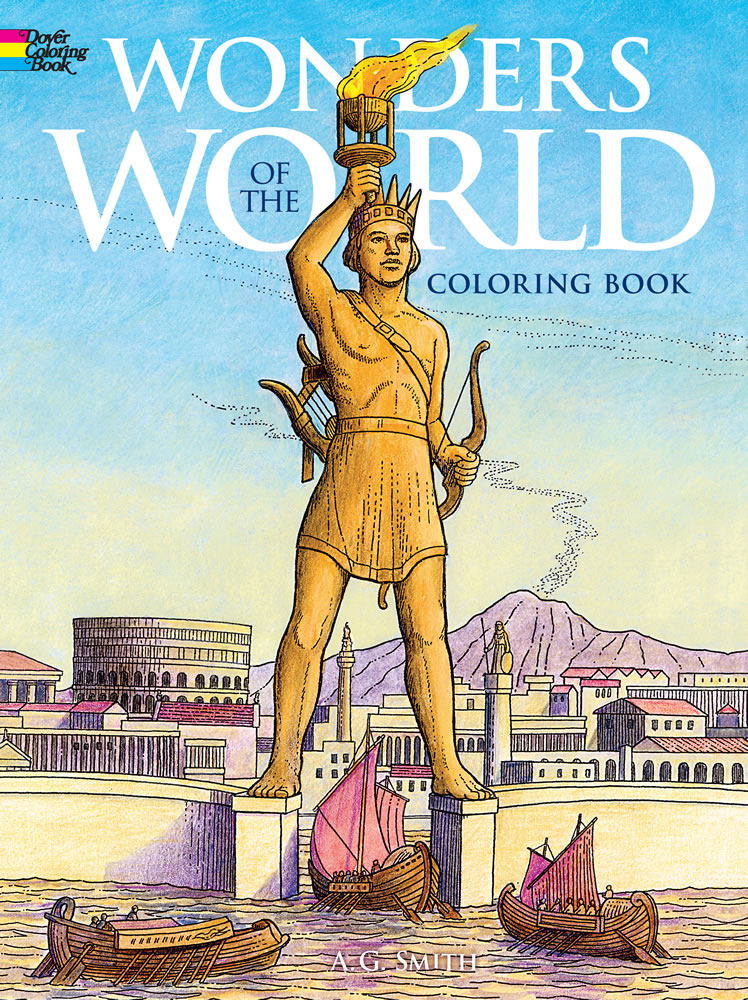 World travel coloring, wonders