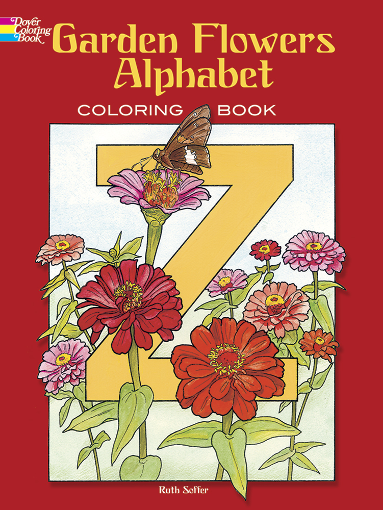 Flower alphabet coloring book