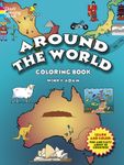 Around the world educational coloring book