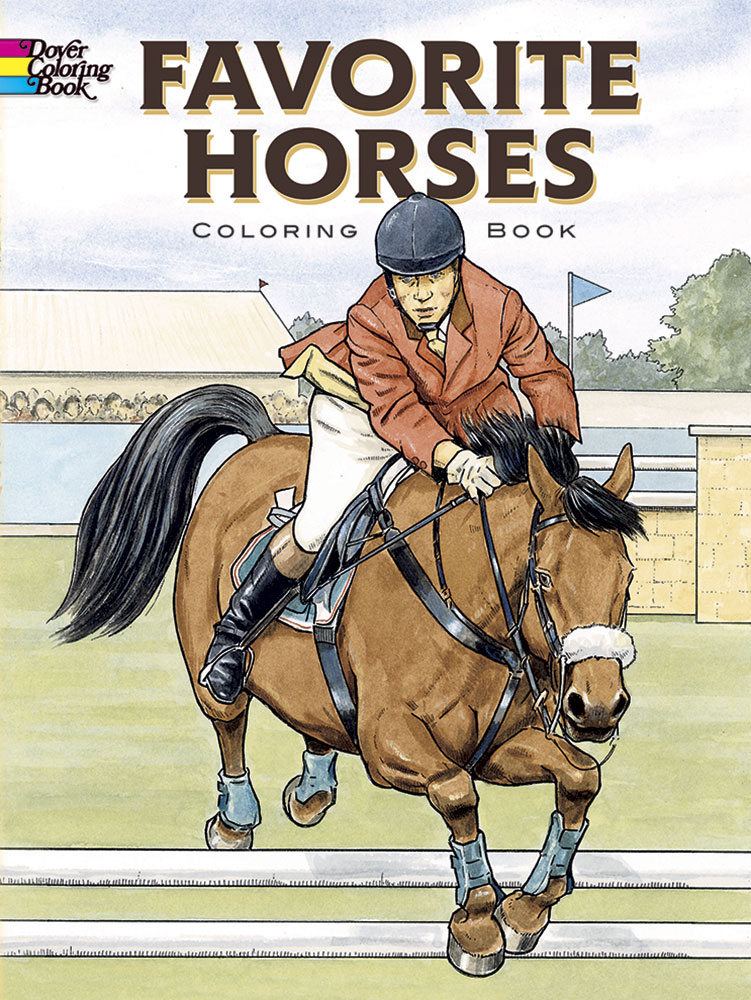 Horses coloring book for teens and adults