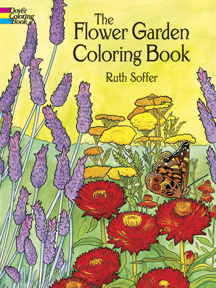 Flower garden coloring book for adults
