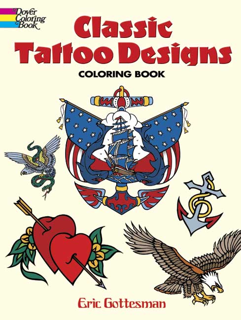 Classic tattoo designs coloring book