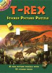 T-Rex sticker puzzles mini book