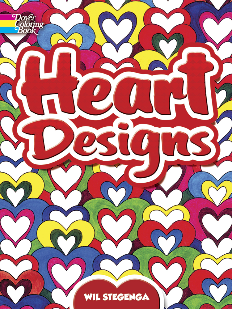 Hearts designs coloring book