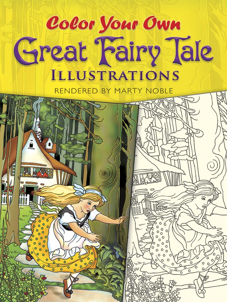 Fairytale coloring book illustrations