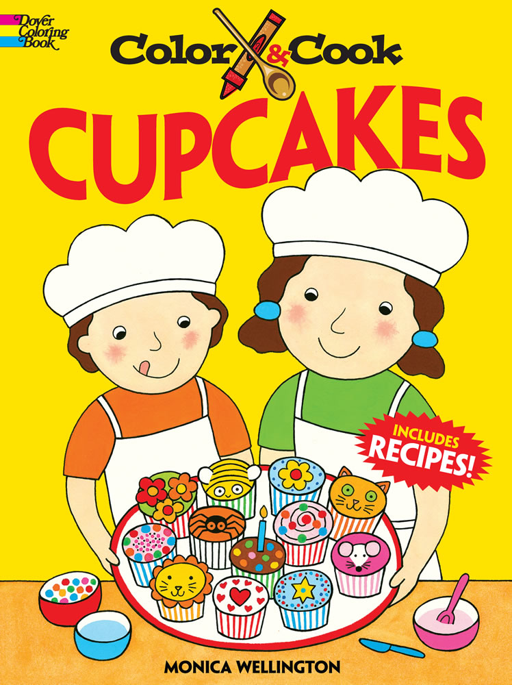 Cook and color cupcakes coloring book