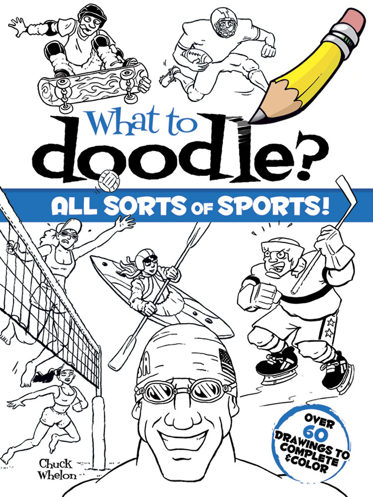 Doodle and draw sports coloring book