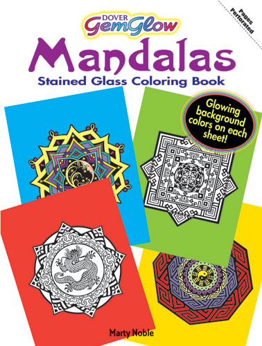 Stained glass effects mandala coloring sheets