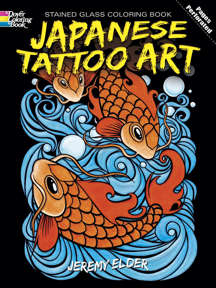 Japanese tattoo art coloring book
