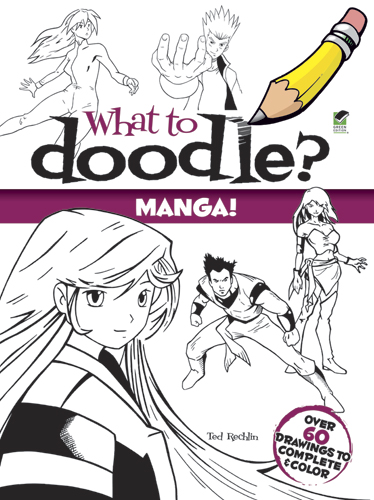 Manga coloring and doodle art book