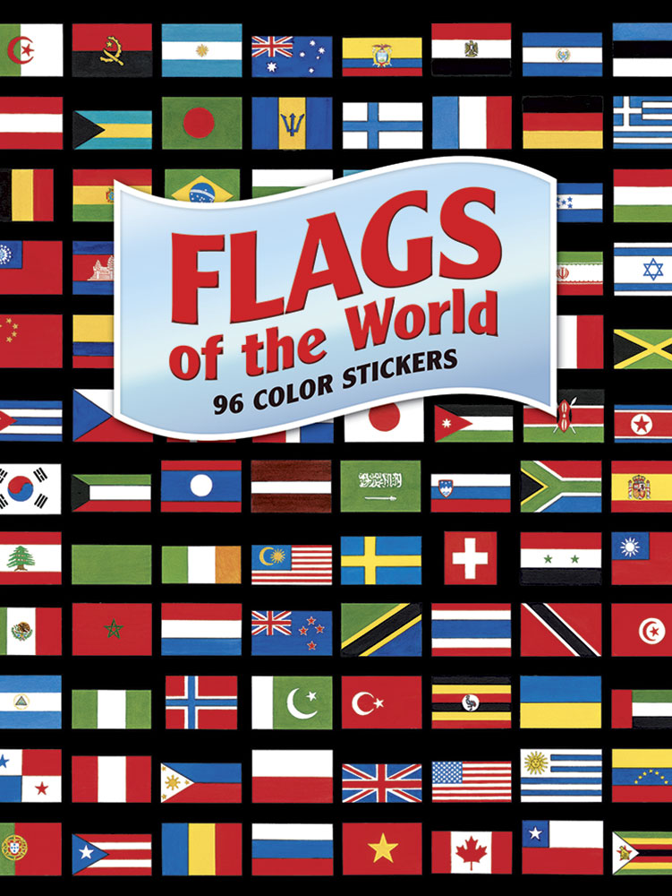 World flags stickers book