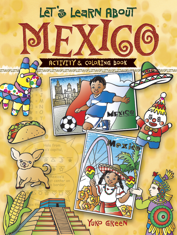 Learn about Mexico coloring book