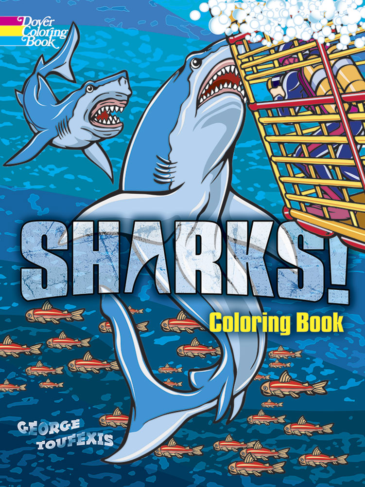 Sharks coloring book by Dover