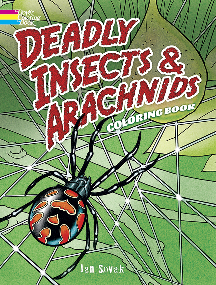 Deadly insects and spiders bugs coloring book by Dover
