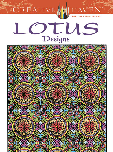 Complex lotus design coloring pages for teens or adults