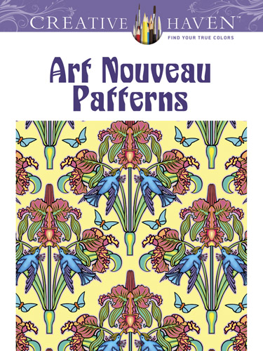 Vintage design art nouveau patterns coloring book
