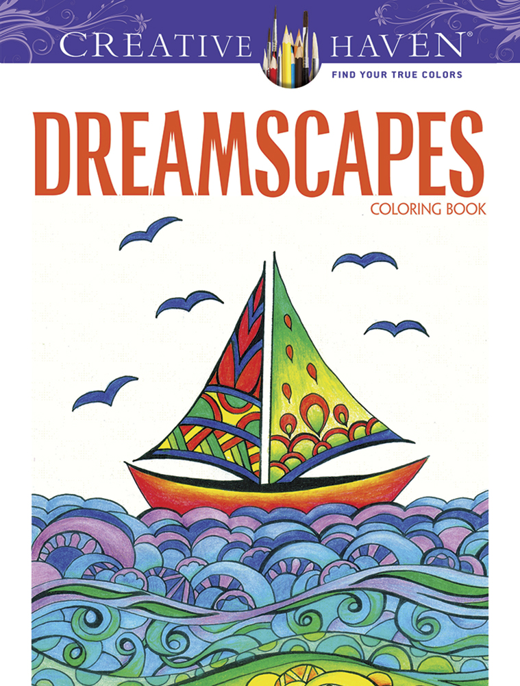 Dreamscapes adult coloring book, Dover Creative Haven series