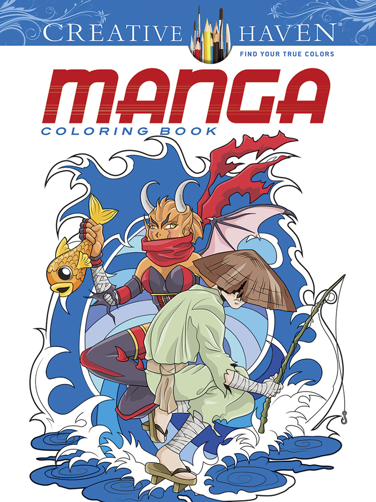 Manga coloring book for teens