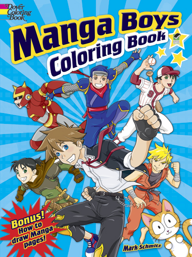 Manga coloring book - boys manga