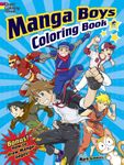 Manga coloring book, boys manga art
