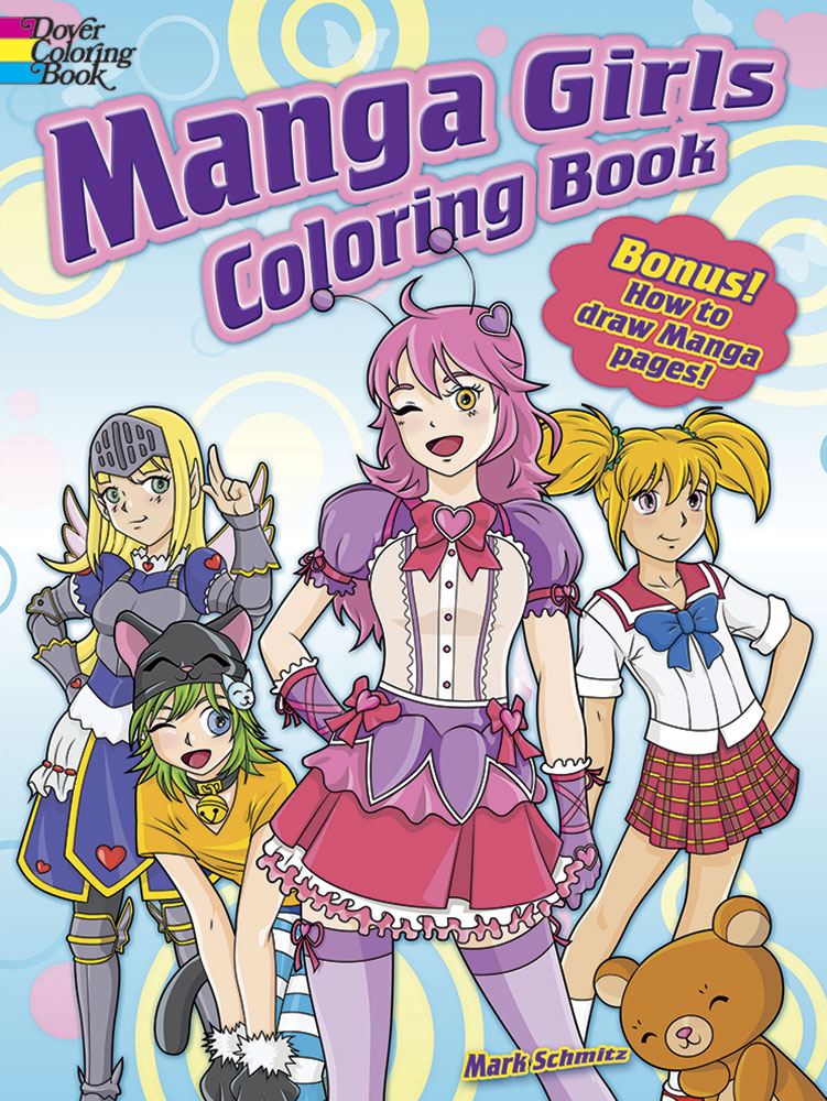 Manga girls coloring book