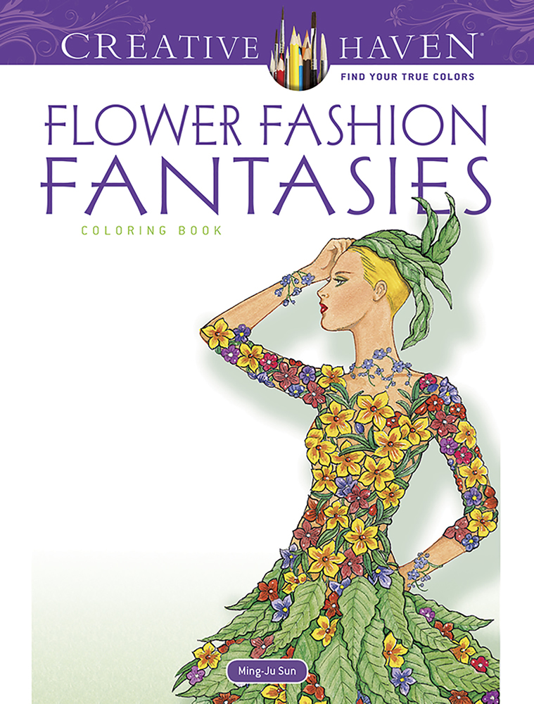 Flower fashion fantasy coloring book