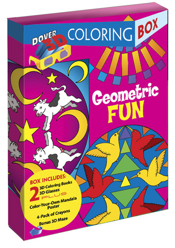 Geometric coloring set for kids