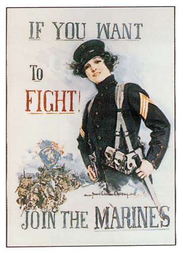 vintage militaria join the marines poster
