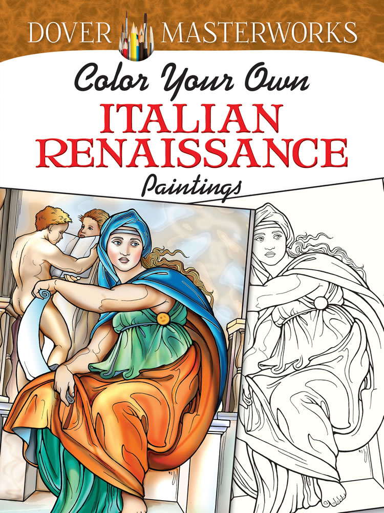 Renaissance paintings art coloring book