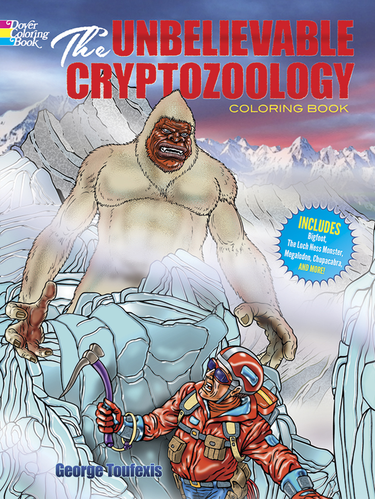Cryptozoology fantasy coloring book for adults
