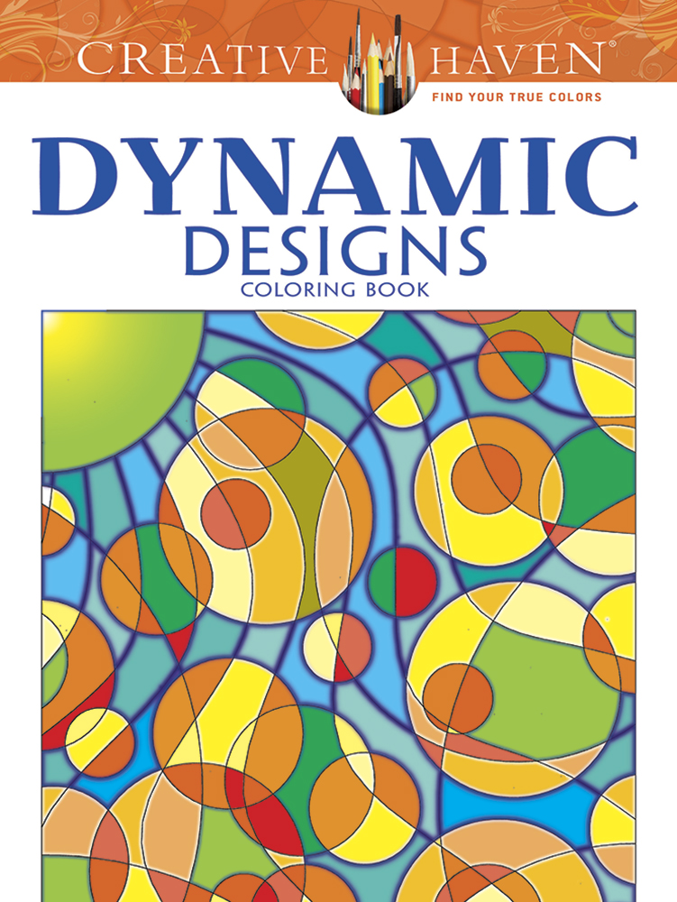 Dynamic abstract designs coloring book