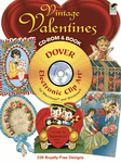 Vintage valentine clipart cdrom and book