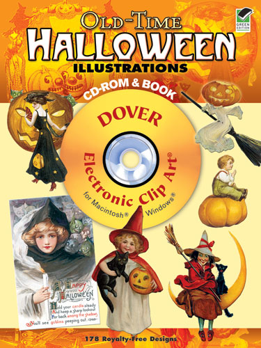Vintage Halloween clip art digital graphics CDROM  and book