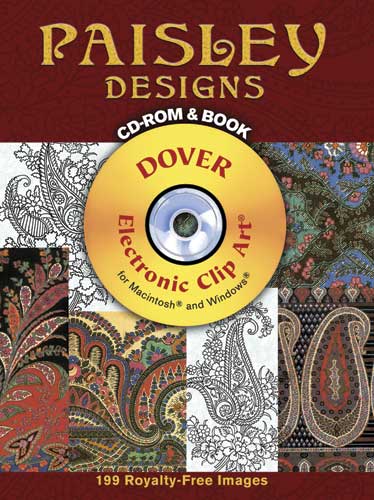 Paisley designs book and CD-ROM for coloring and crafts