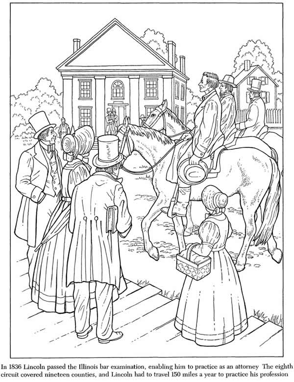 abe lincoln log cabin coloring pages - photo #24