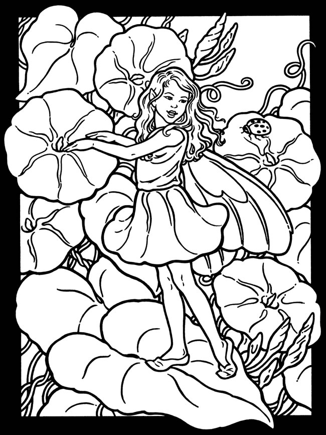 garden pixie coloring pages - photo #20
