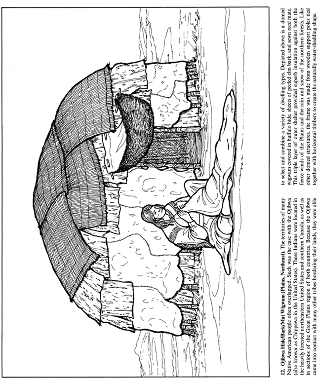 native american longhouse coloring pages - photo #12