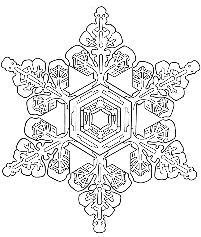 snowflakes coloring pages - photo #36