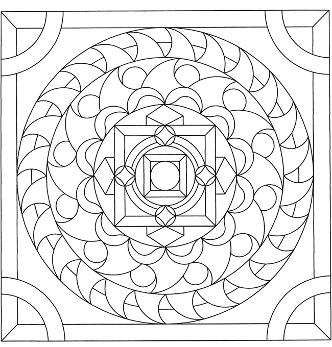 mandalas stained glass coloring pages - photo #19