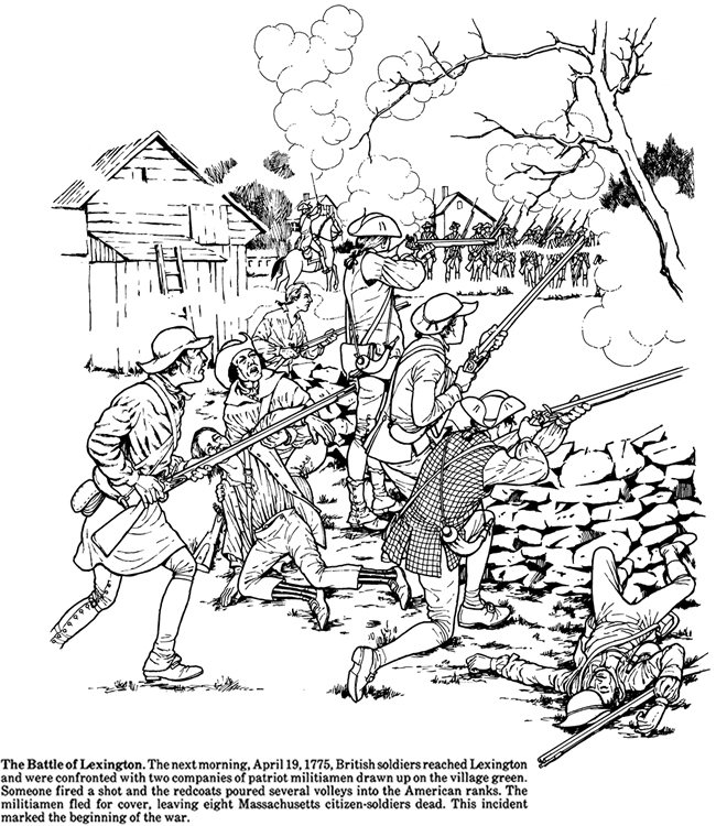 colonial village coloring pages - photo #24