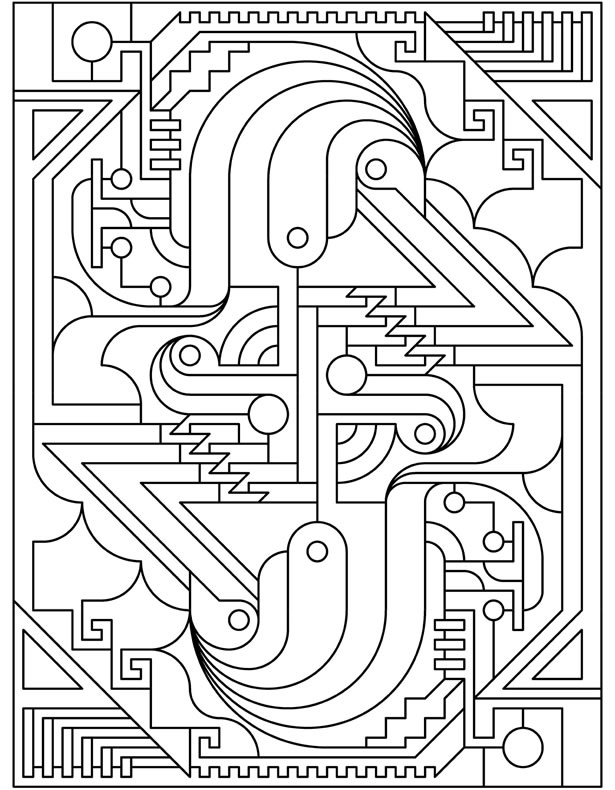 deco tech coloring pages free - photo #19