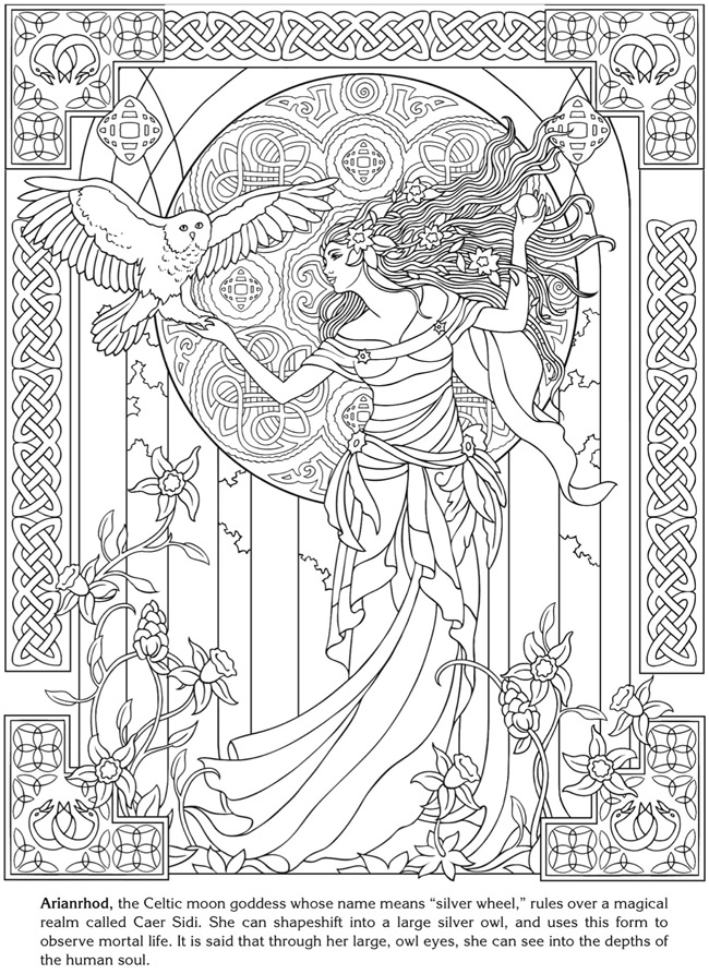 fairy goddess coloring pages - photo #24
