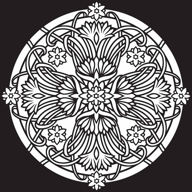 mandalas stained glass coloring pages - photo #18
