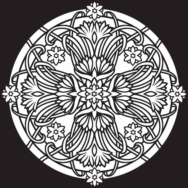mandalas stained glass coloring pages - photo #18